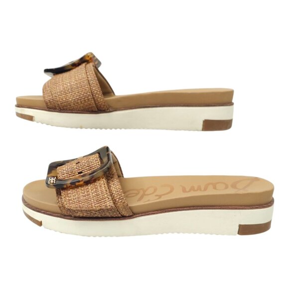 Sam Edelman Ariane Platform Sandals Womens Size 5.5 Tortoise Shell Buckle Slide - Picture 11 of 16